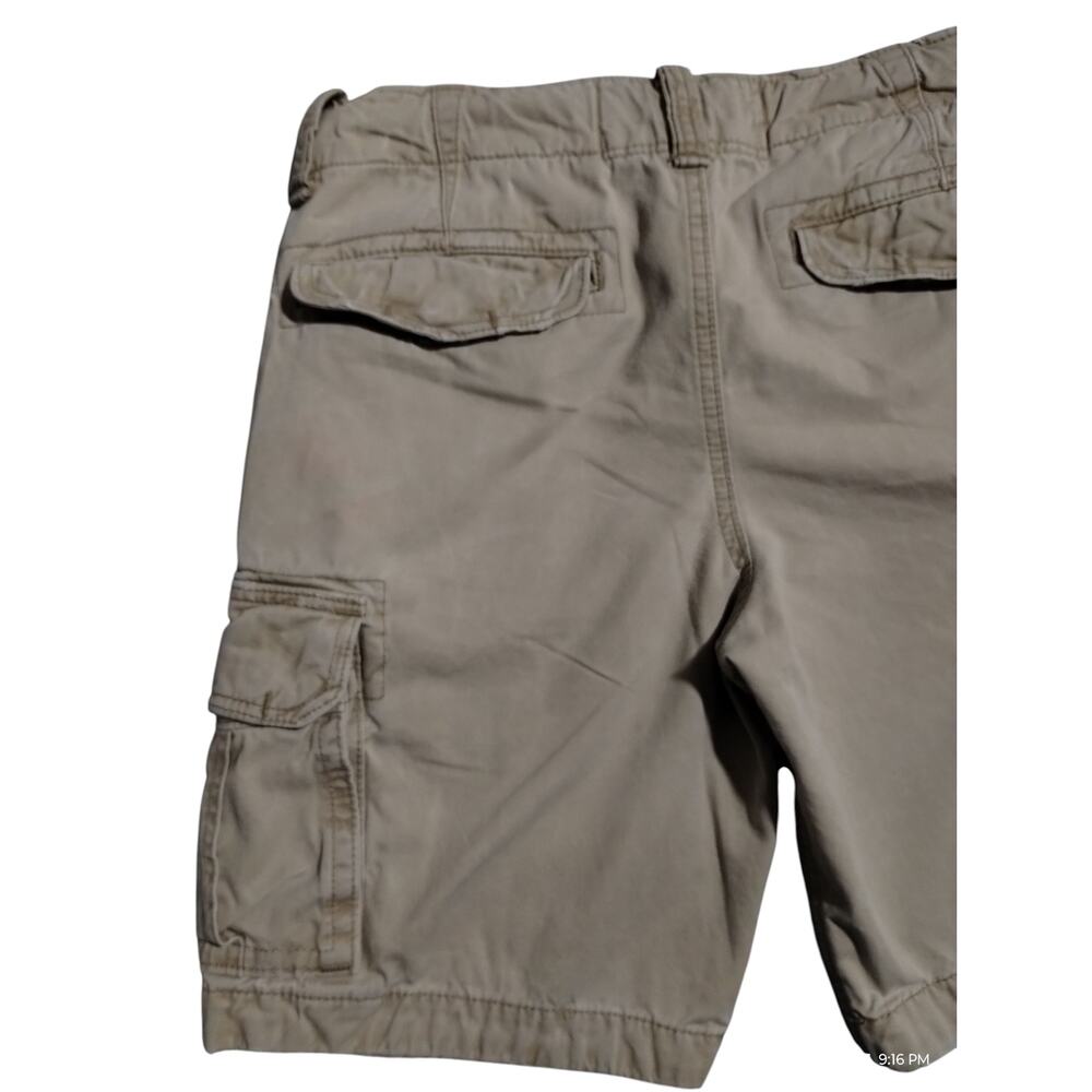 Y2K Abercrombie & Fitch Men's size 30 Distressed Tan Cargo Shorts Grungecore - Picture 7 of 12